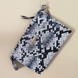 NWT Simply Southern Makeup Brush Travel Bag Snake Print Gray Black One Size‎